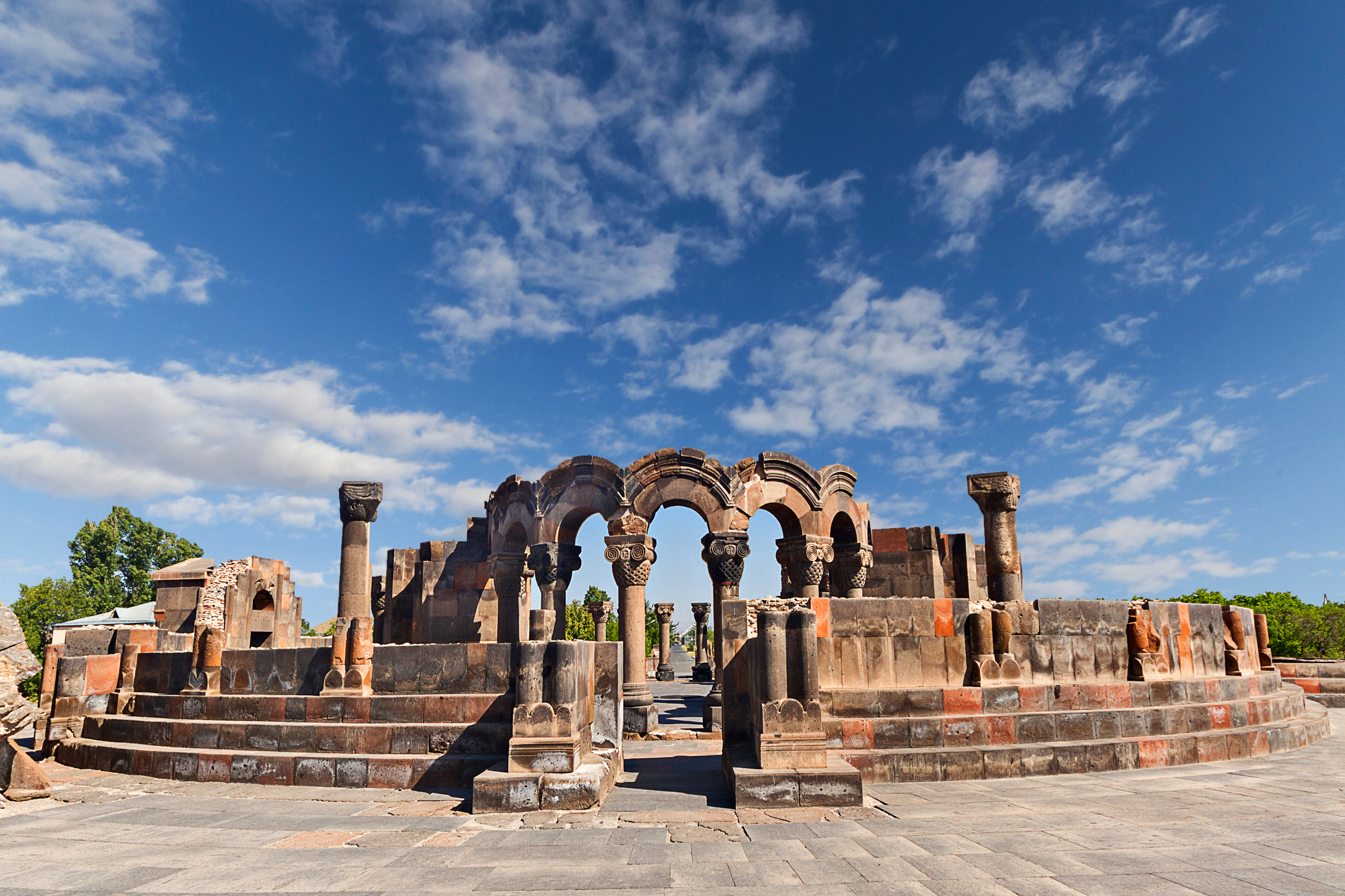 Ruins of Temple of Zvartnots, Yerevan, Armenia.