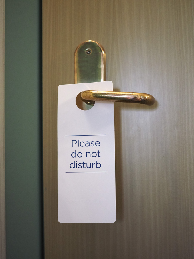 Please Do Not Disturb Hotel Room Sign